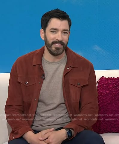 Drew Scott's brown suede jacket  on Today