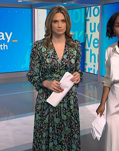 Ellison Barber's floral maxi dress on NBC News Daily