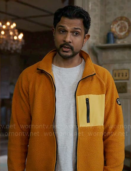 Jay's orange fleece jacket on Ghosts