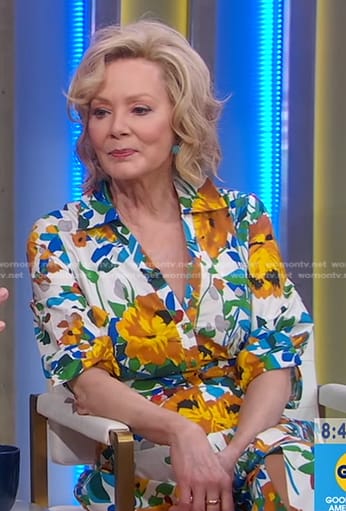 Jean Smart's floral print shirtdress on Good Morning America