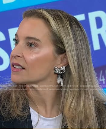 Jenn Falik's embellished bow earrings on Today