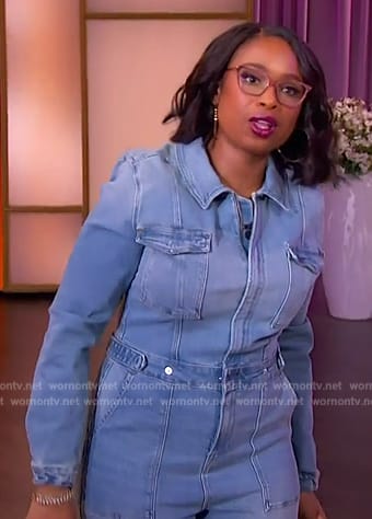 Jennifer's denim jumpsuit on The Jennifer Hudson Show