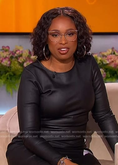 Jennifer's black leather dress on The Jennifer Hudson Show