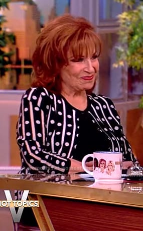 Joy's black and white polka dot cardigan on The View