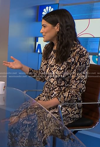 Katie Horwitch's snake print dress on NBC News Daily