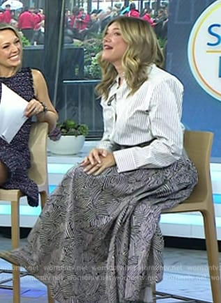 Katie Sands' printed shirtdress on Today