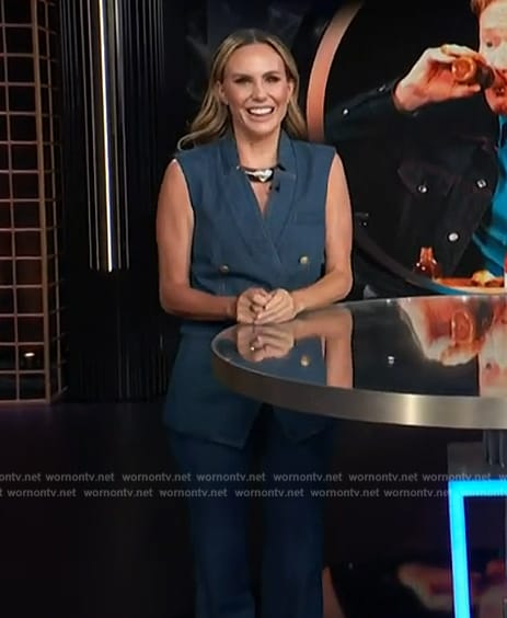 Keltie's denim double breasted vest on E! News