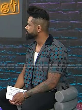 Lamar Dawson's grey printed short sleeve shirt on Today