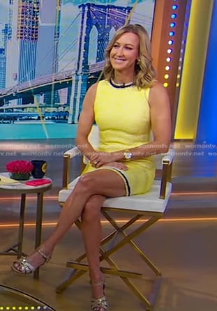 Lara's yellow tweed mini dress on Good Morning America