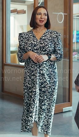 Molly's black and white printed midi dress on Loot