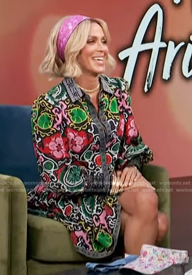 Nicole Ari Parkers' floral print dress on Access Hollywood