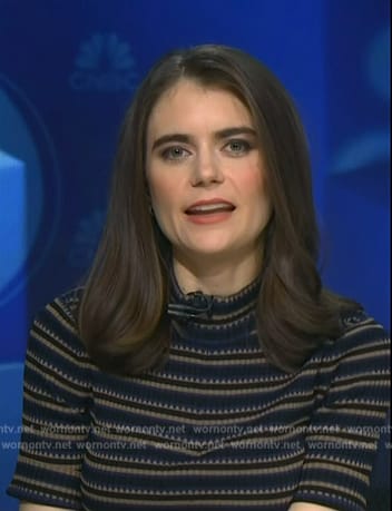Pippa's blue stripe ribbed dress on NBC News Daily