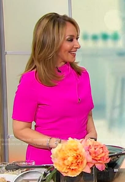 Rosanna Scotto's pink cross neck jumpsuit  on Sherri