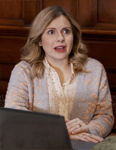 Sam's cardigan with diamonds on Ghosts