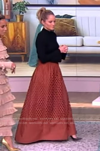 Sara's brown eyelet skirt on The View