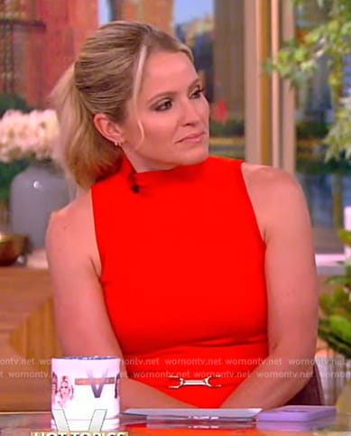 Sara's orange turtleneck dress on The View