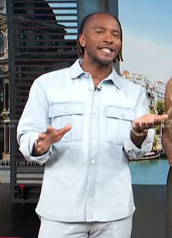Scott's denim shirt on Access Hollywood