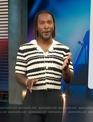 Scott's stripe shirt on Access Hollywood