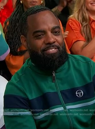 Todd's green track jacket on Sherri