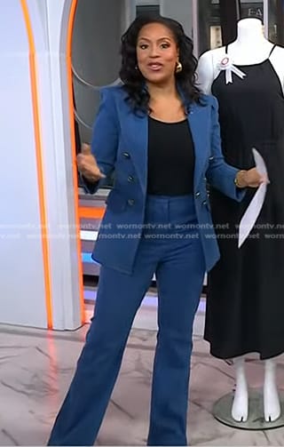 Sheinelle's denim pant suit on Today