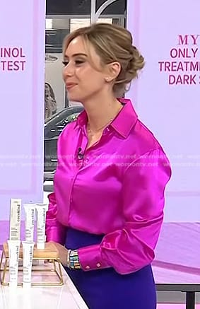 Dr. Shereene Idriss's fuchsia silk blouse on Today