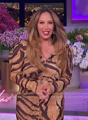 Cheryl Burke's tiger stripe dress on The Jennifer Hudson Show