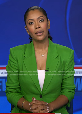 Shirleen's green blazer on Good Morning America