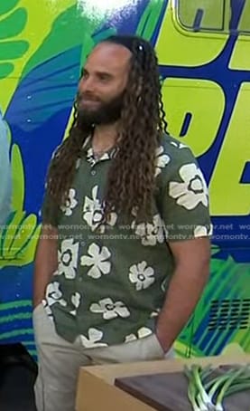Stephen Lucke's green floral shirt on Today