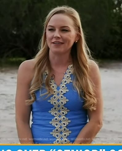 Victoria Meadows Murphy's blue lace trim dress on Today