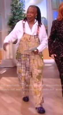 Whoopi's patchwork overalls on The View