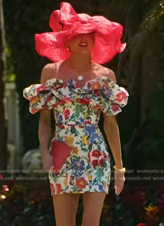 Ali's floral print ruffle mini dress on Selling the OC