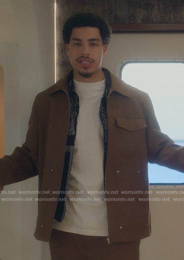 Andre's brown jacket on Grown-ish