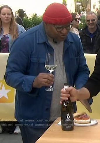 Andre Mack's blue shirt on Access Hollywood