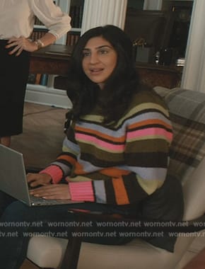 Annie's striped sweater on Elsbeth