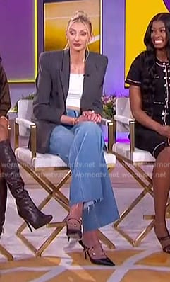 Cameron Brink's black chain detail pumps on The Jennifer Hudson Show