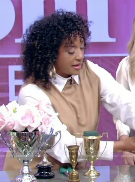 Dayna Isom Johnson's layered mini dress on Live with Kelly and Mark