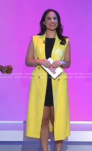 Donna's yellow sleeveless double breasted jacket on Today