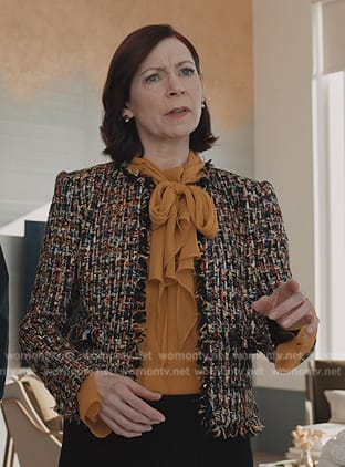 Elsbeth's black tweed jacket on Elsbeth