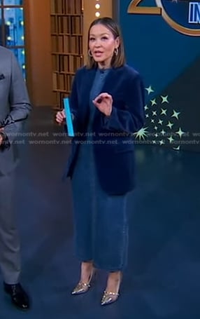 Eva's sleeveless denim dress on Good Morning America