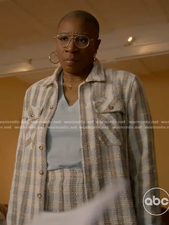 Hen's check shirt and pants on 9-1-1