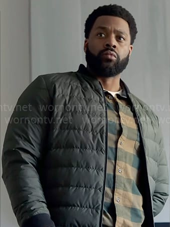 Kevin's green quilted bomber jacket on Chicago PD