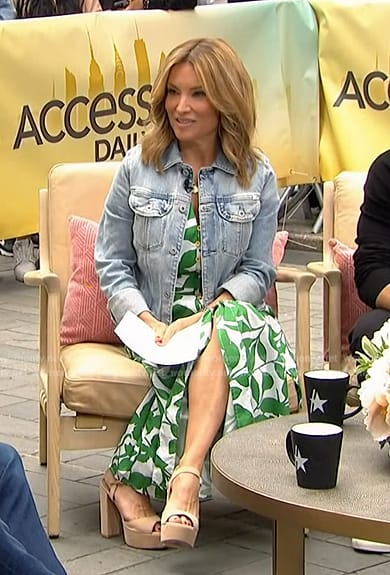 Kit's leaf print dress on Access Hollywood
