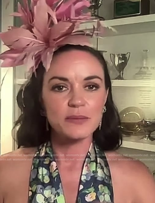 Lindsay Myer's floral halter top on Access Hollywood