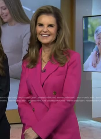 Maria's fuchsia double breasted blazer on Today