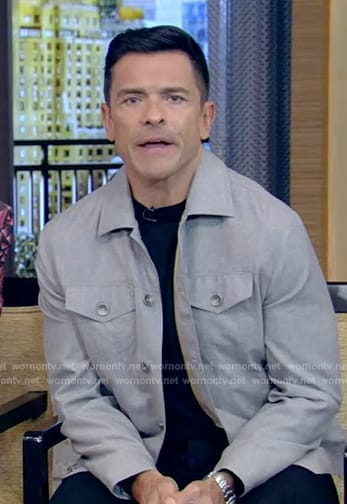 Marks' gray jacket on Live with Kelly and Mark