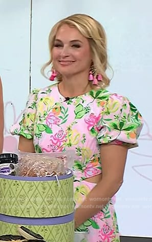 Meaghan Murphy's pink floral print dress on Today