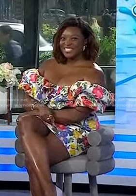 Melissa Chataigne's floral off-shoulder dress on Today