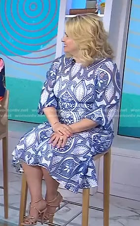 Melissa Joan Hart's blue embroidered dress on Today