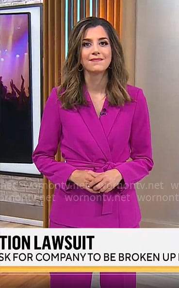 Nicole Sganga's pink suit on CBS Mornings