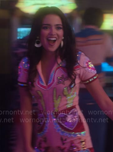 Noa's embellished romper on Pretty Little Liars Summer School